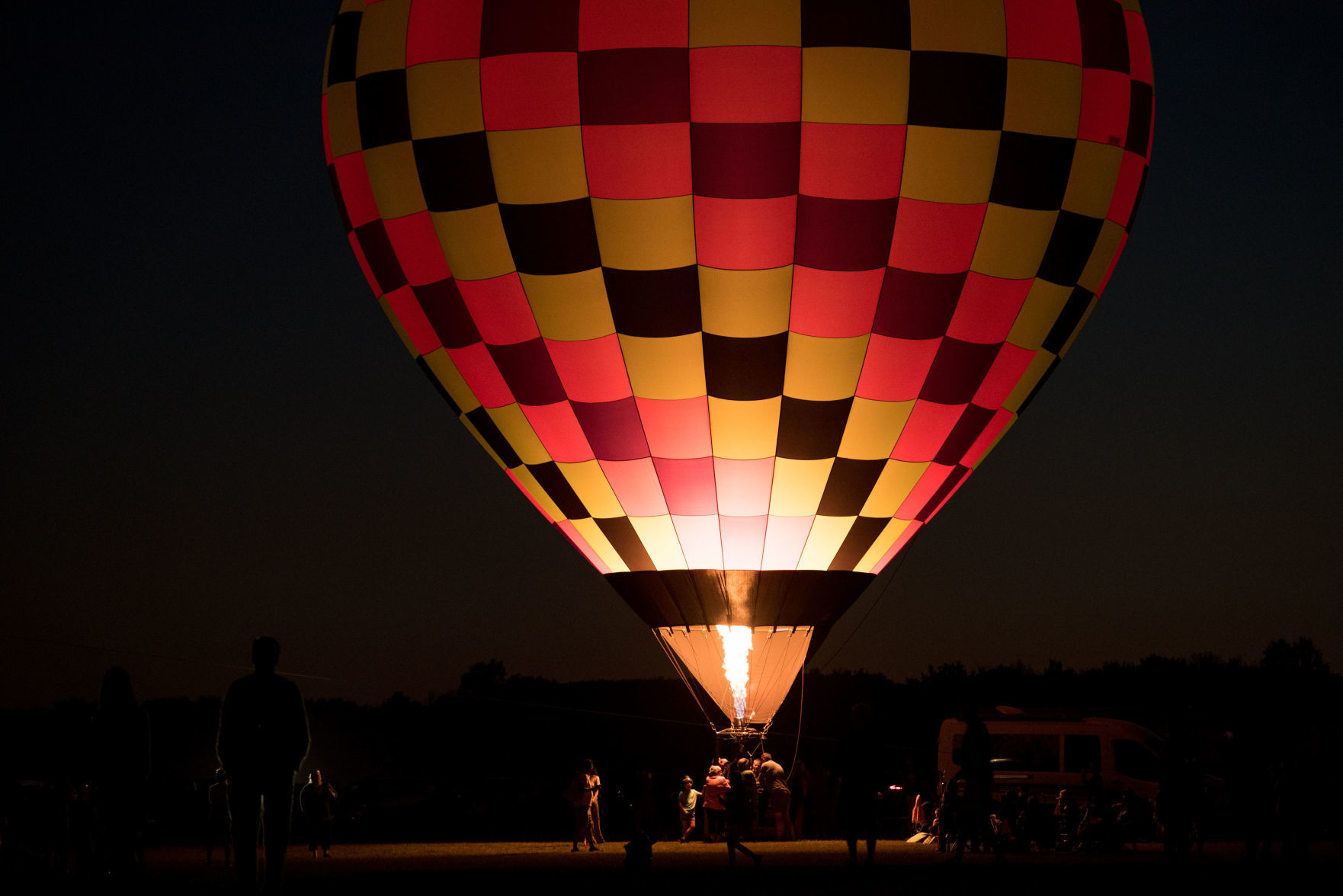 Adirondack Balloon Festival, moon glow